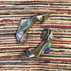 🎈BOGO FREE 🎈Bamboo Holographic Wedge Heels 👠